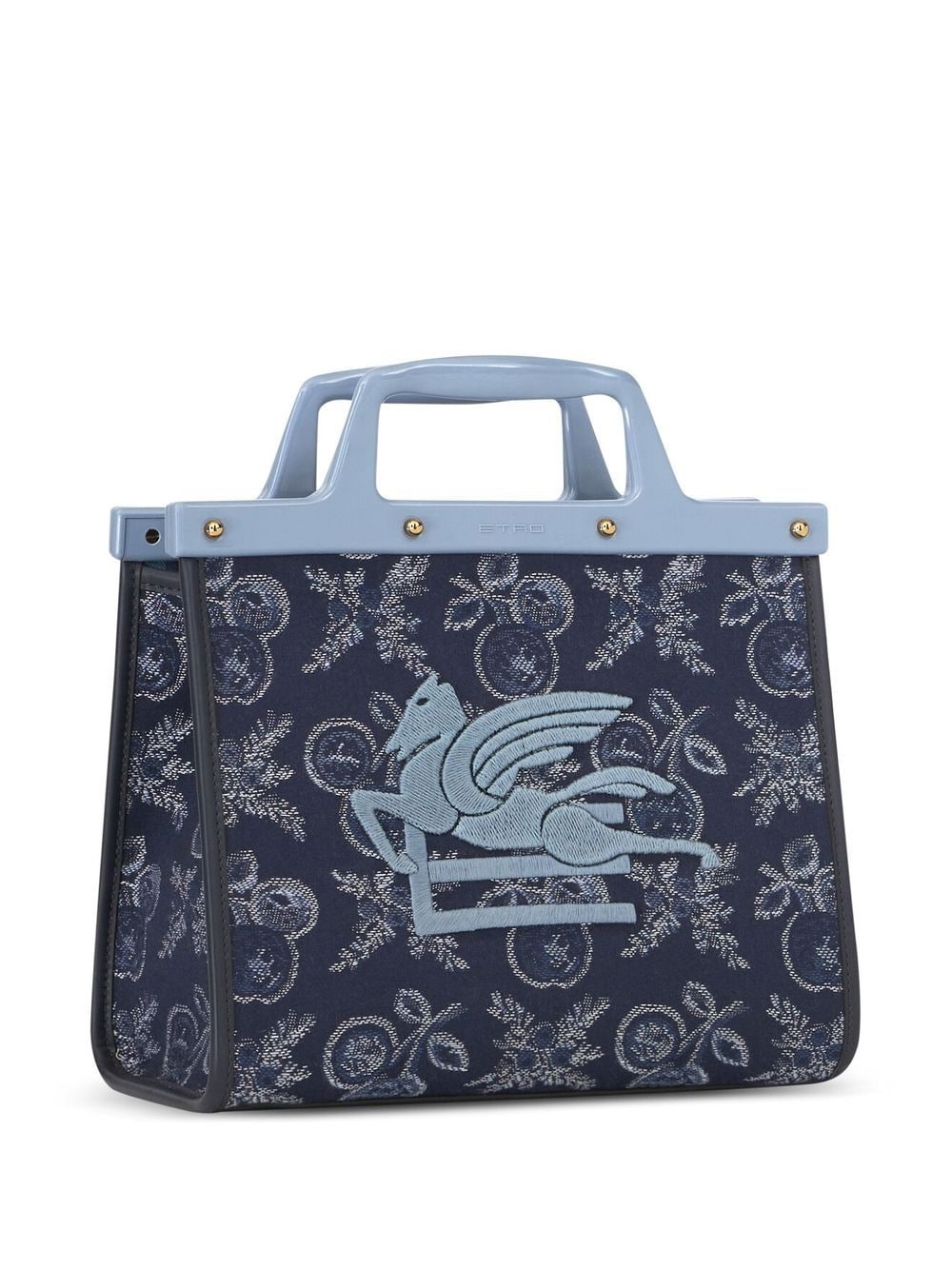 logo-embroidered jacquard tote bag - 4