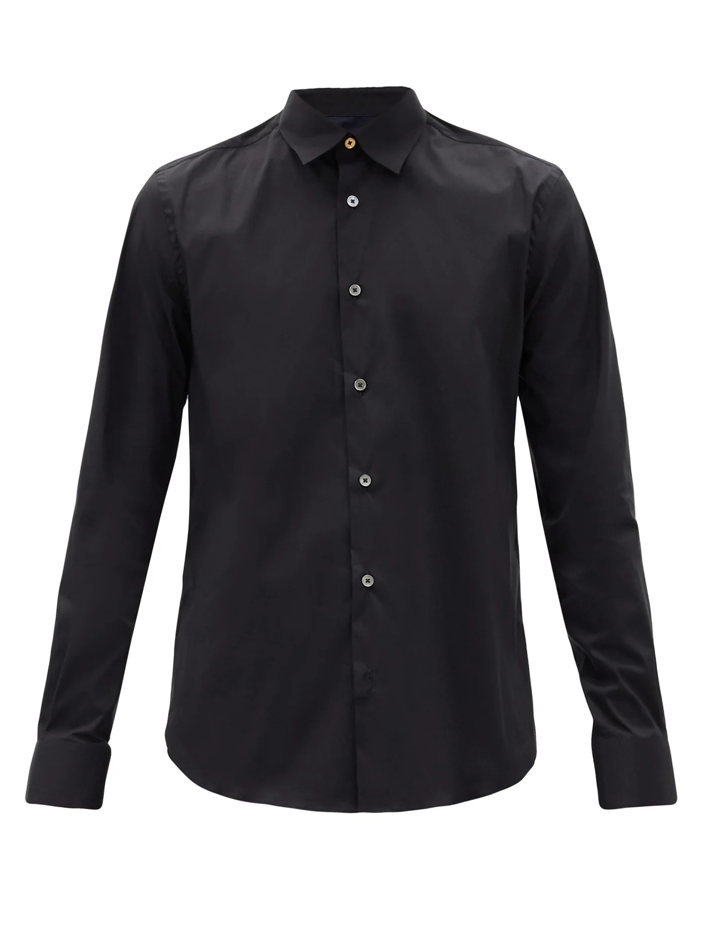 Cotton-blend poplin shirt - 1