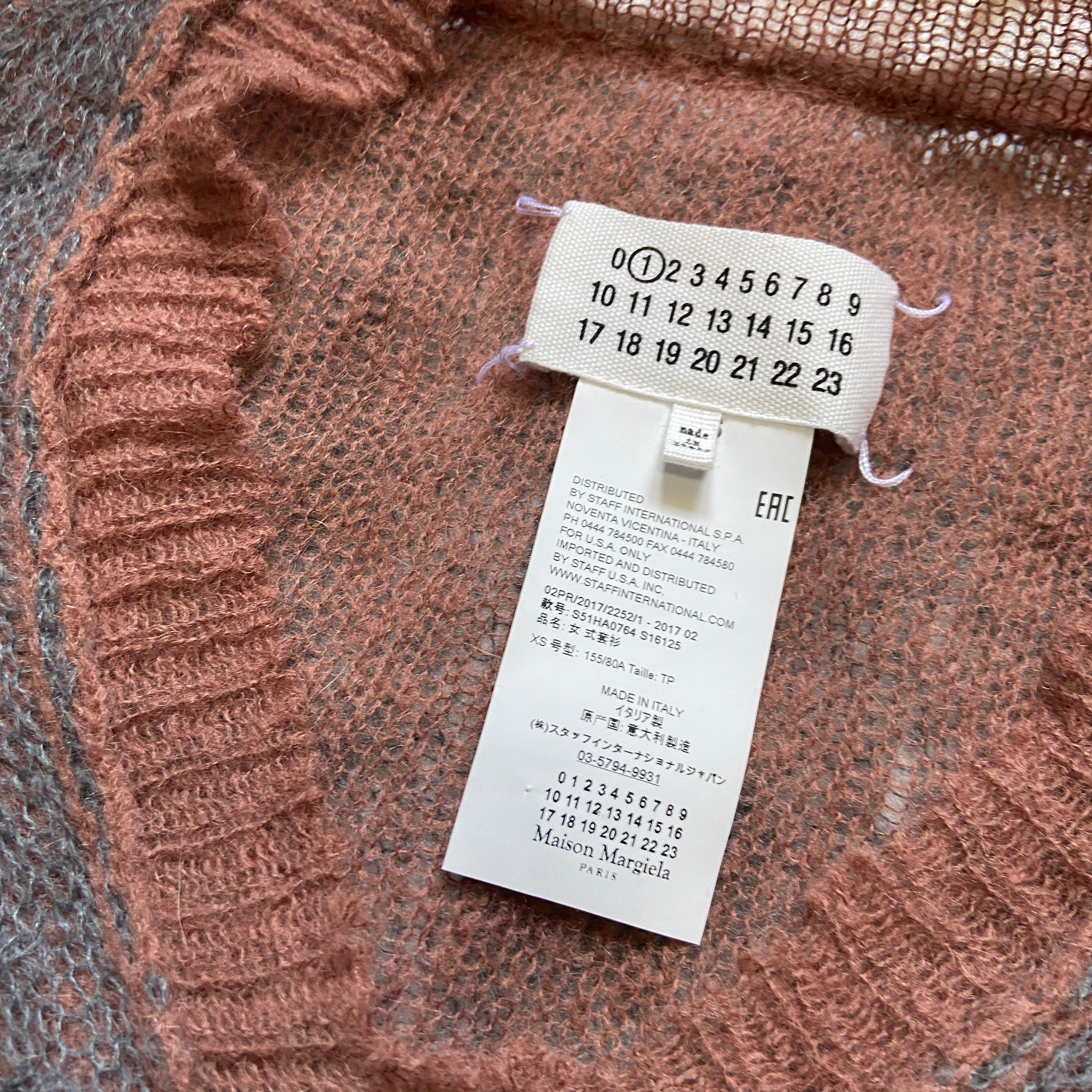 Maison Margiela FW17 oversized double mohair grunge open knit sweater - 13