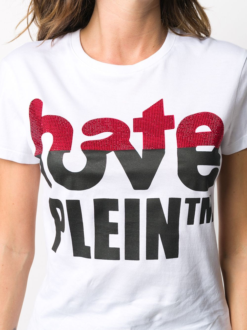 Love Plein rhinestone T-Shirt - 5