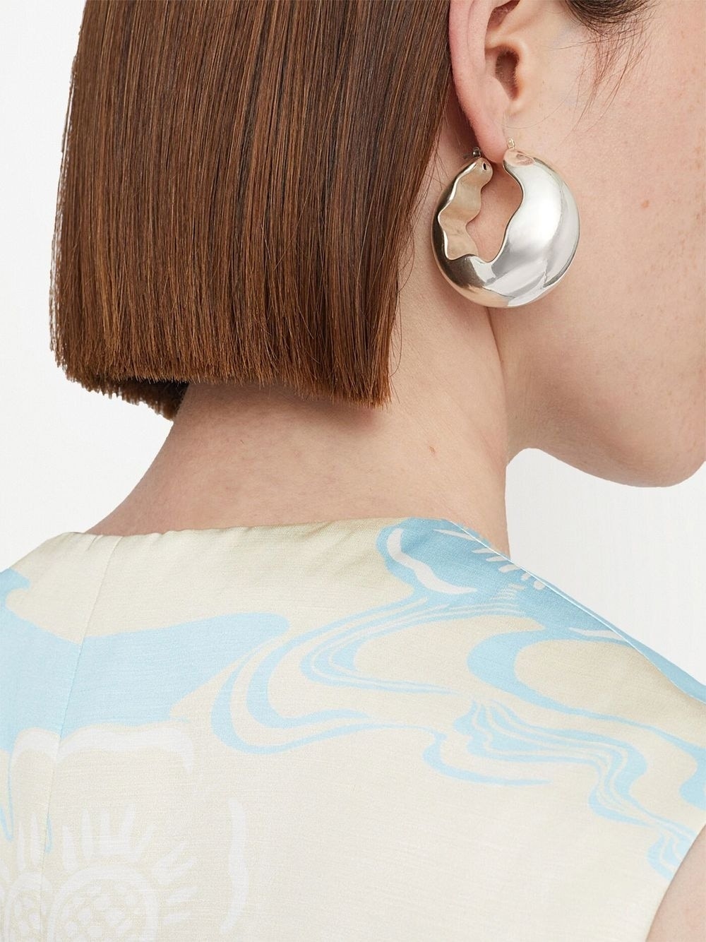 polished-effect hoop earrings - 2