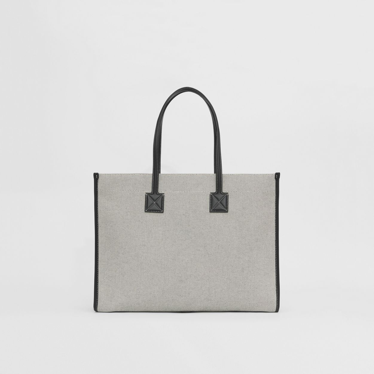Medium Two-tone Canvas and Leather Freya Tote - 8