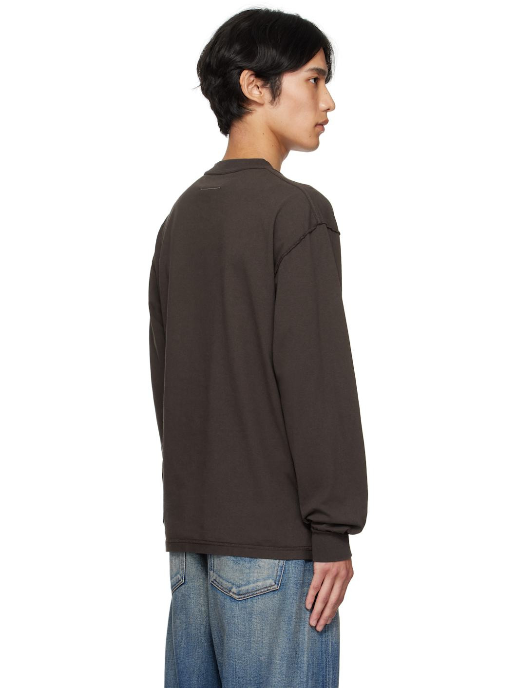 Brown Long Sleeve T-shirt - 3