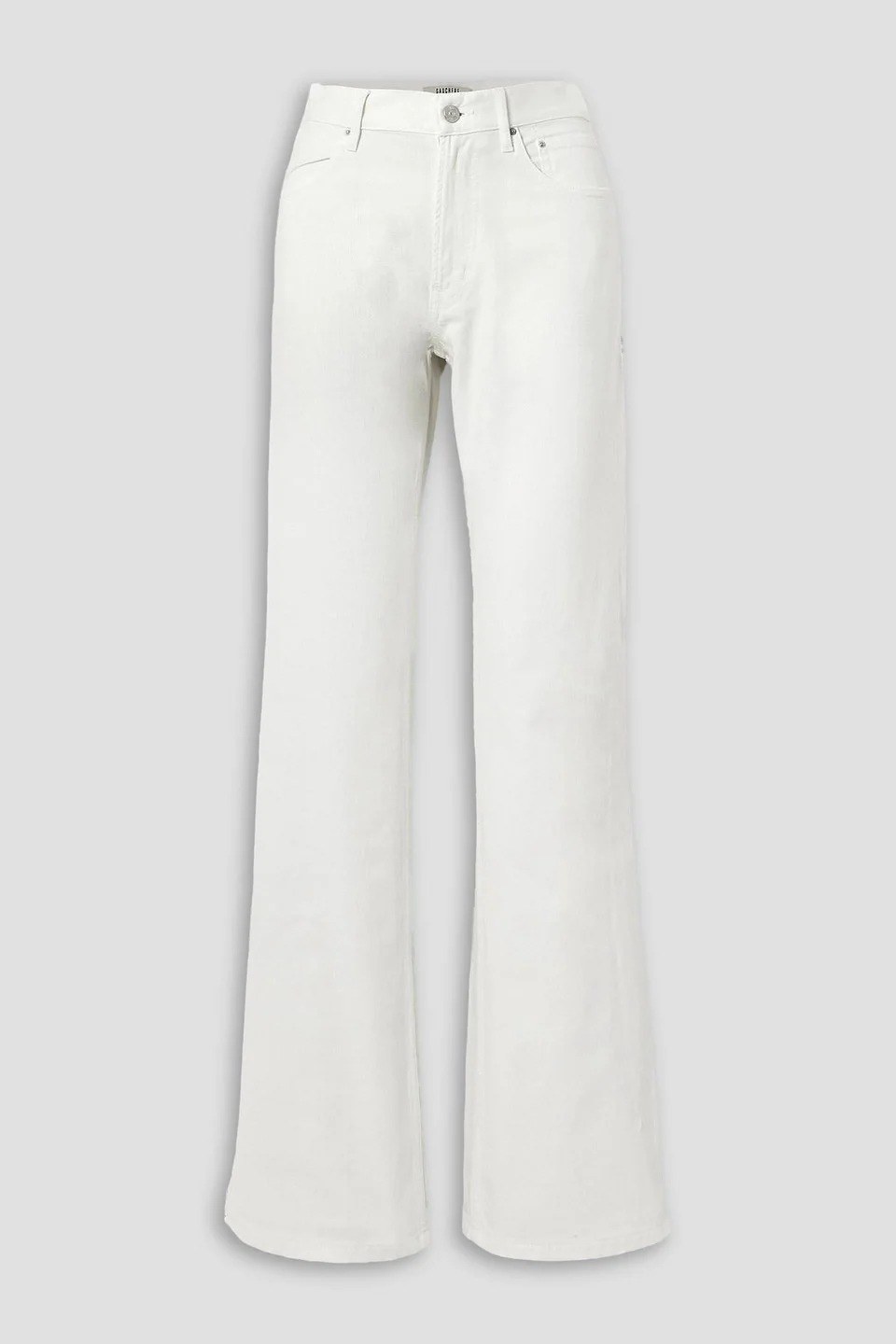 Zip-embellished high-rise straight-leg jeans - 1