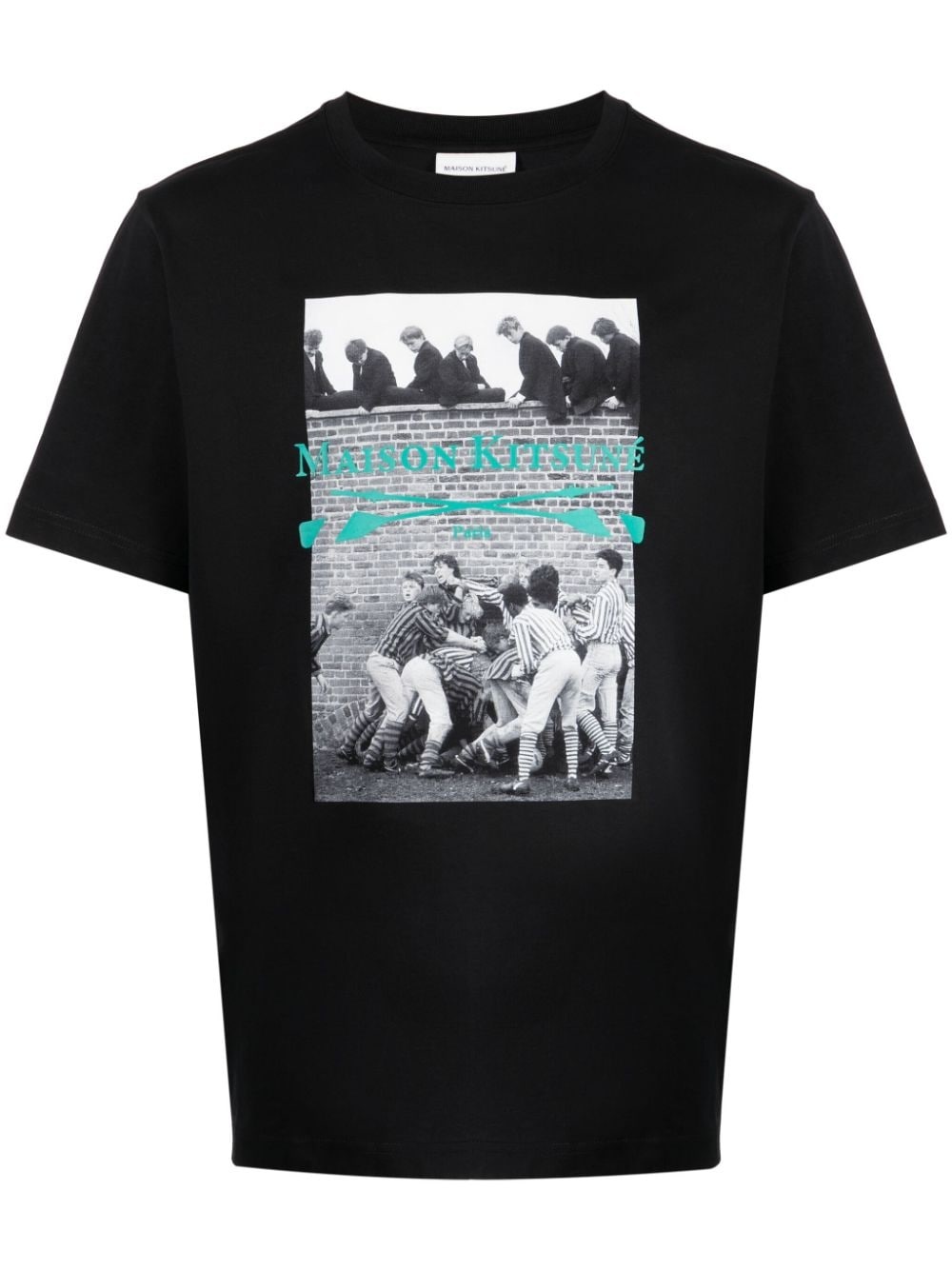 logo-print cotton T-shirt - 1