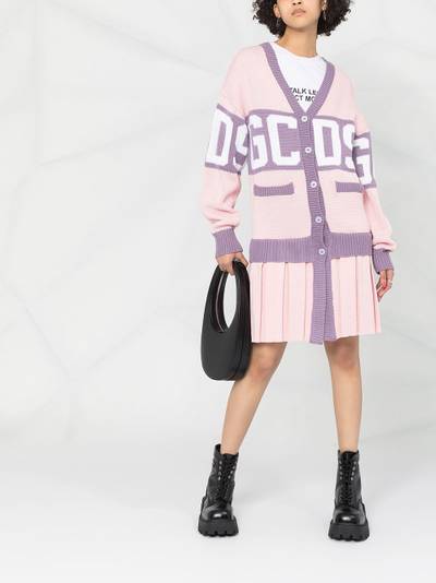 GCDS logo print knitted cardigan outlook