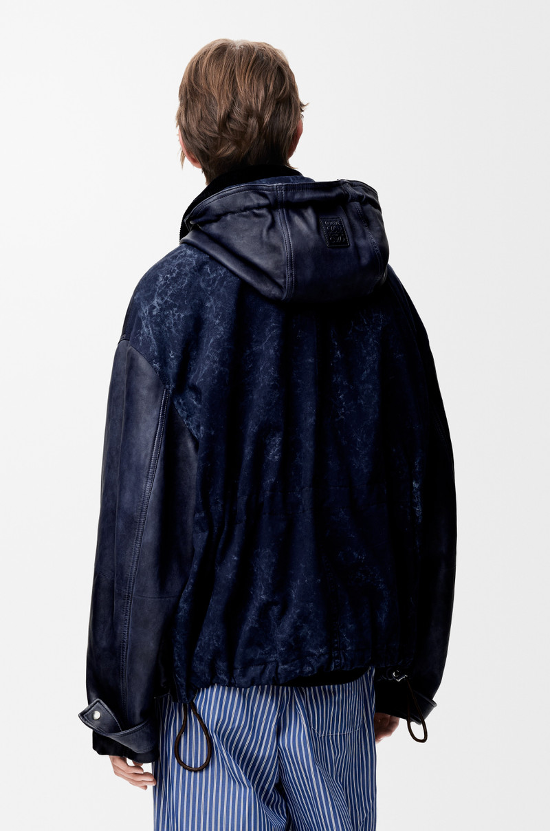 Short parka in nappa lambskin and cotton 4