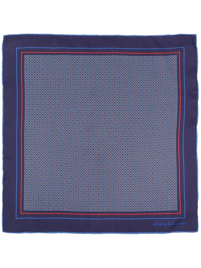 Salvatore Ferragamo Gancini-print pocket square outlook