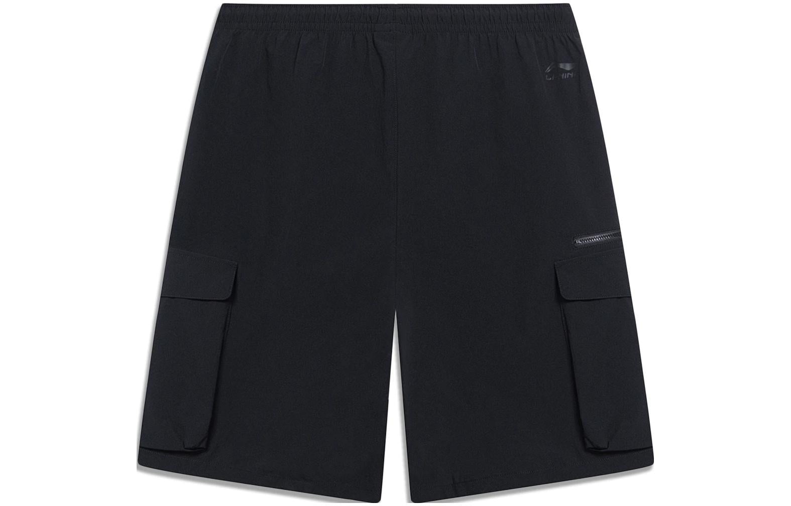 Li-Ning Lifestyle Cotton Shorts 'Black' AKST071-2 - 2