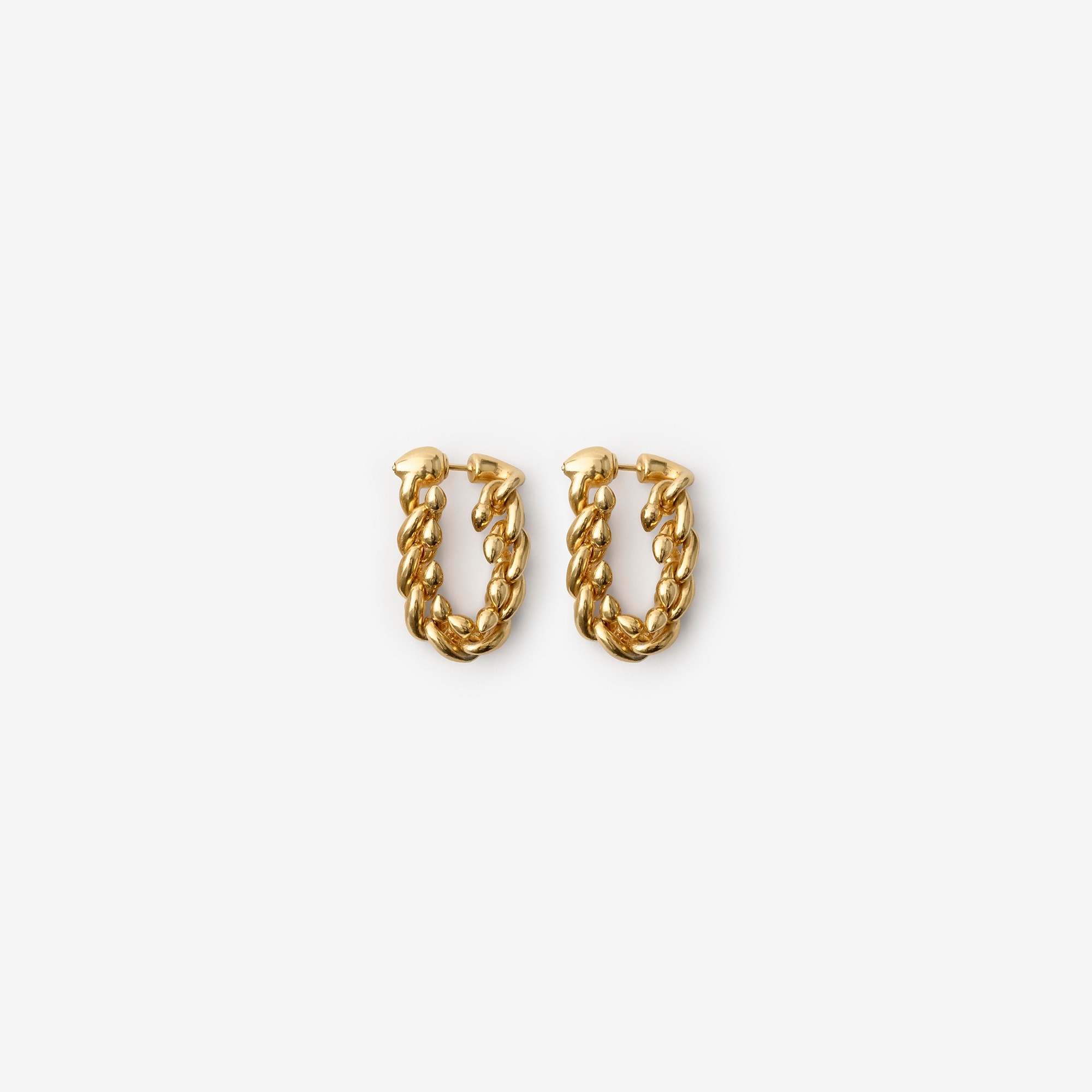 Gold-plated Spear Chain Earrings - 3