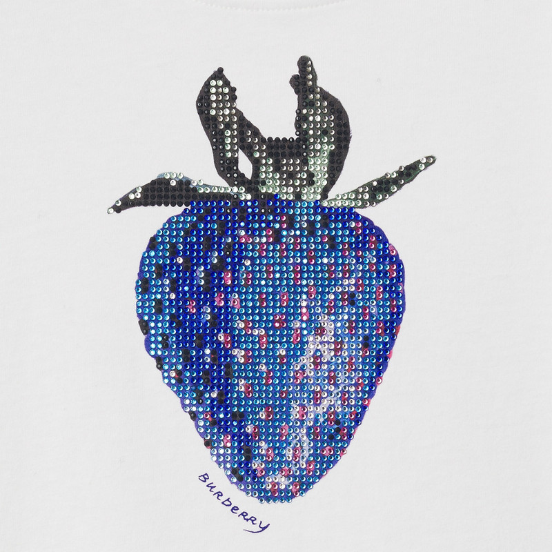Crystal Strawberry Cotton T-shirt 6