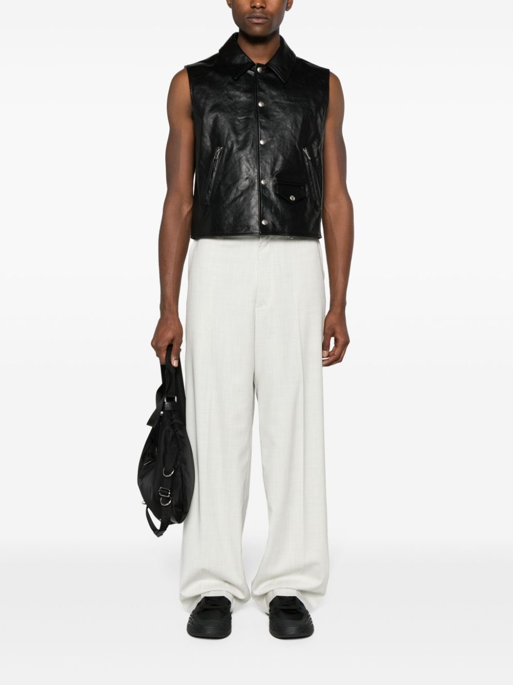 mid-rise wide-leg trousers - 2