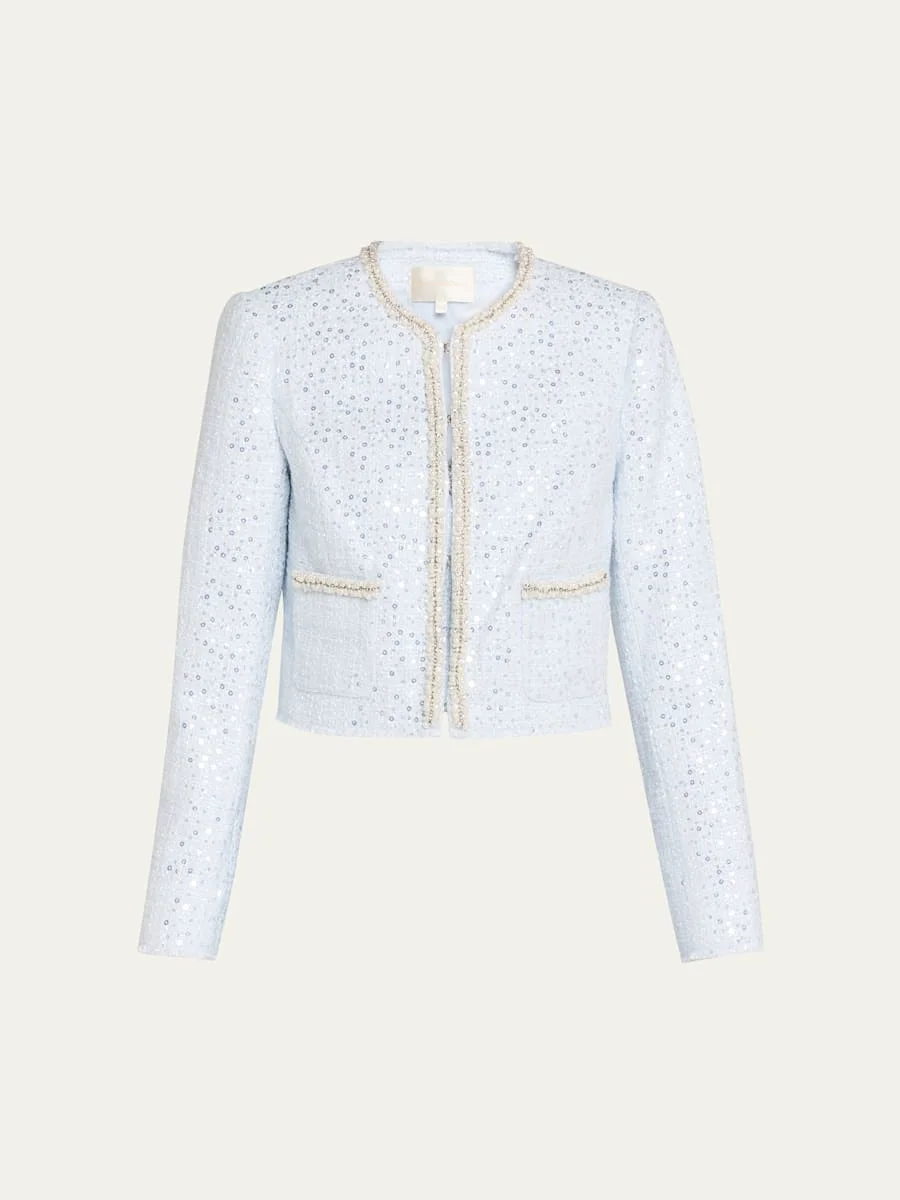 Kelli Sequined Tweed Jacket - 1