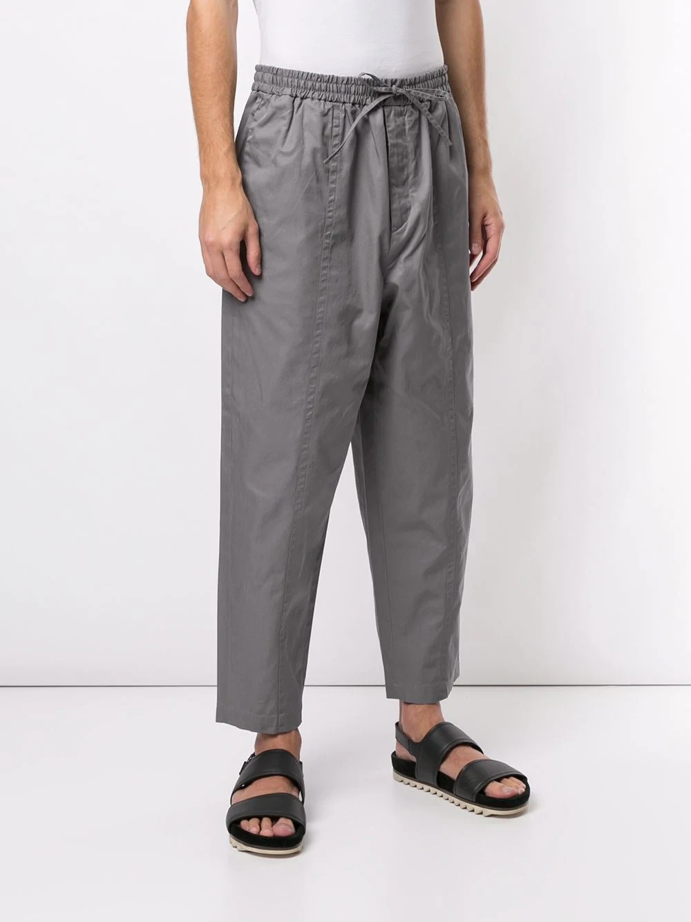 cropped drawstring trousers - 3