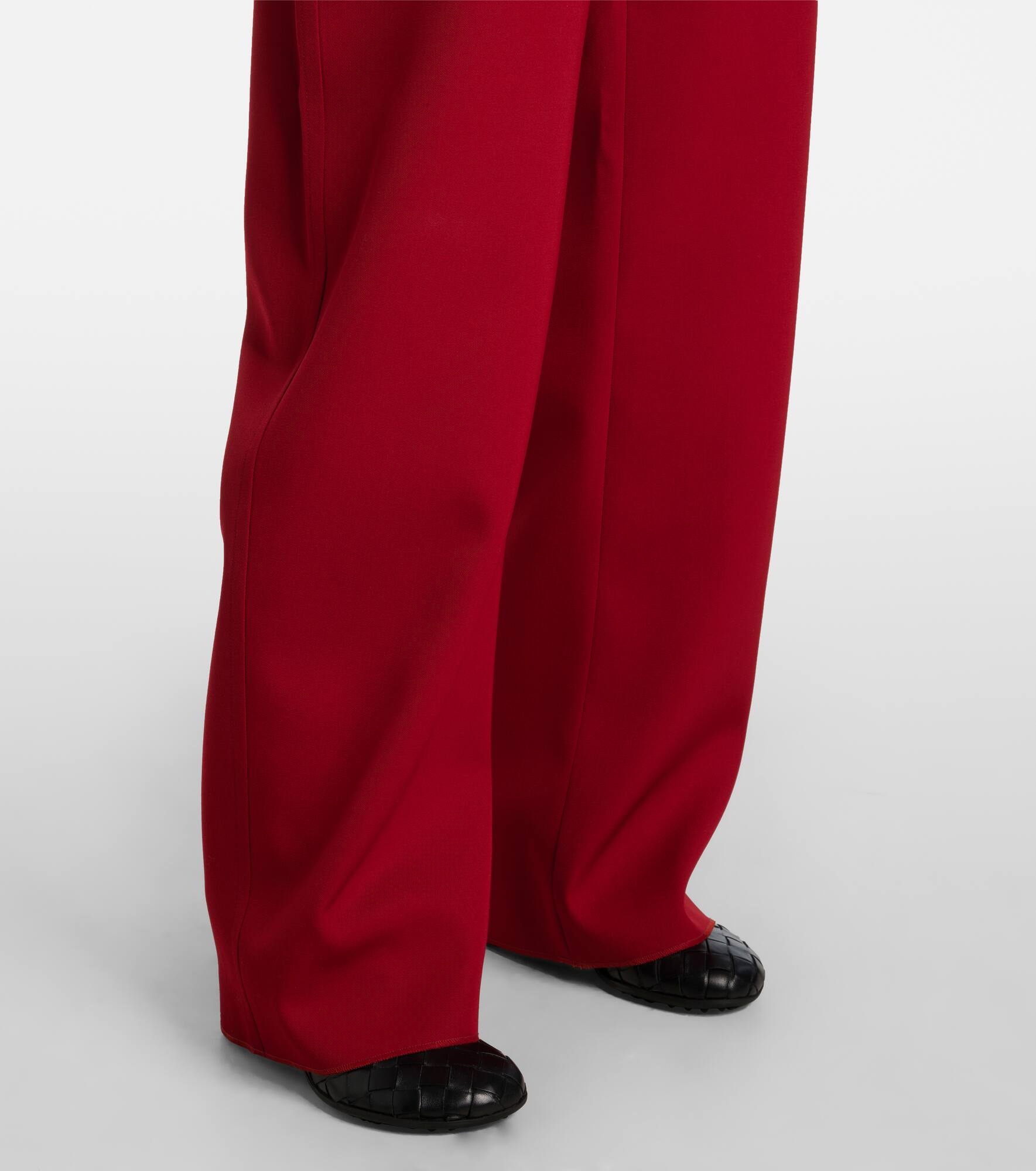 High-rise wool twill straight pants - 5