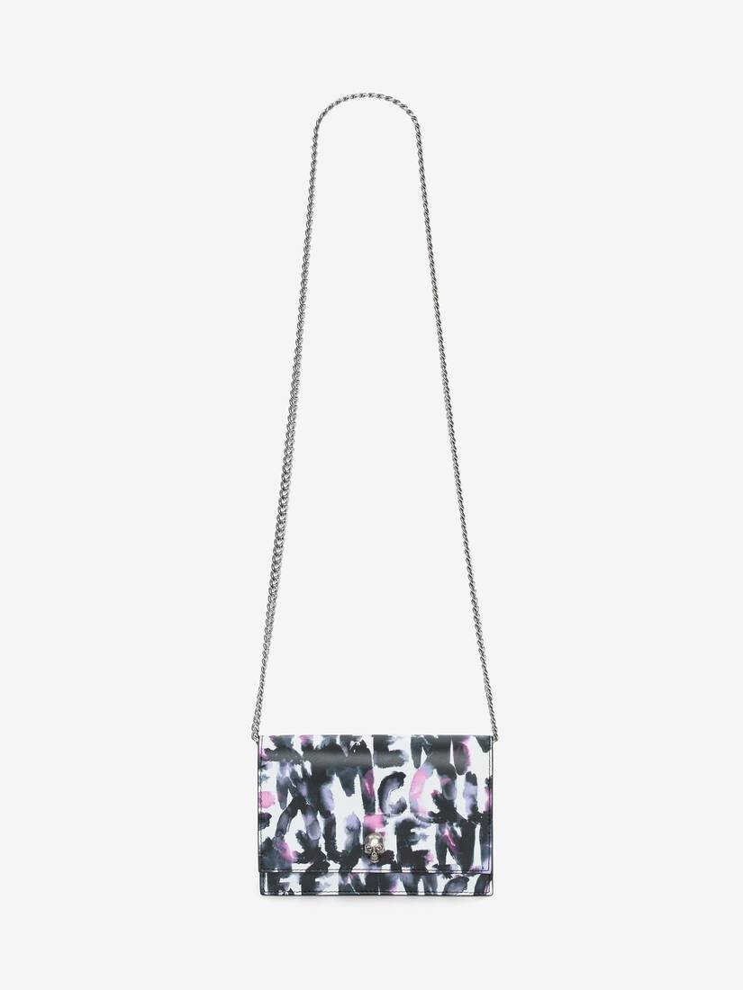 Women's Watercolour Graffiti Small Skull Bag in Multicolor - 5