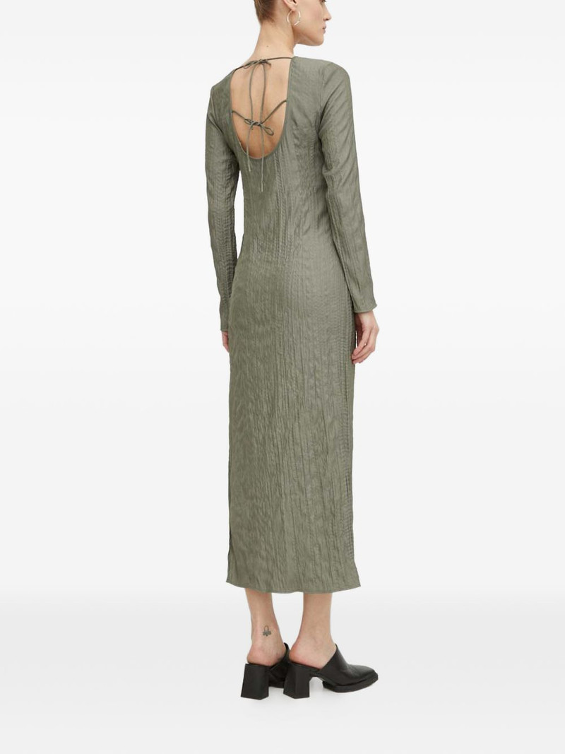 SAMSØE SAMSØE textured long-sleeve midi dress outlook