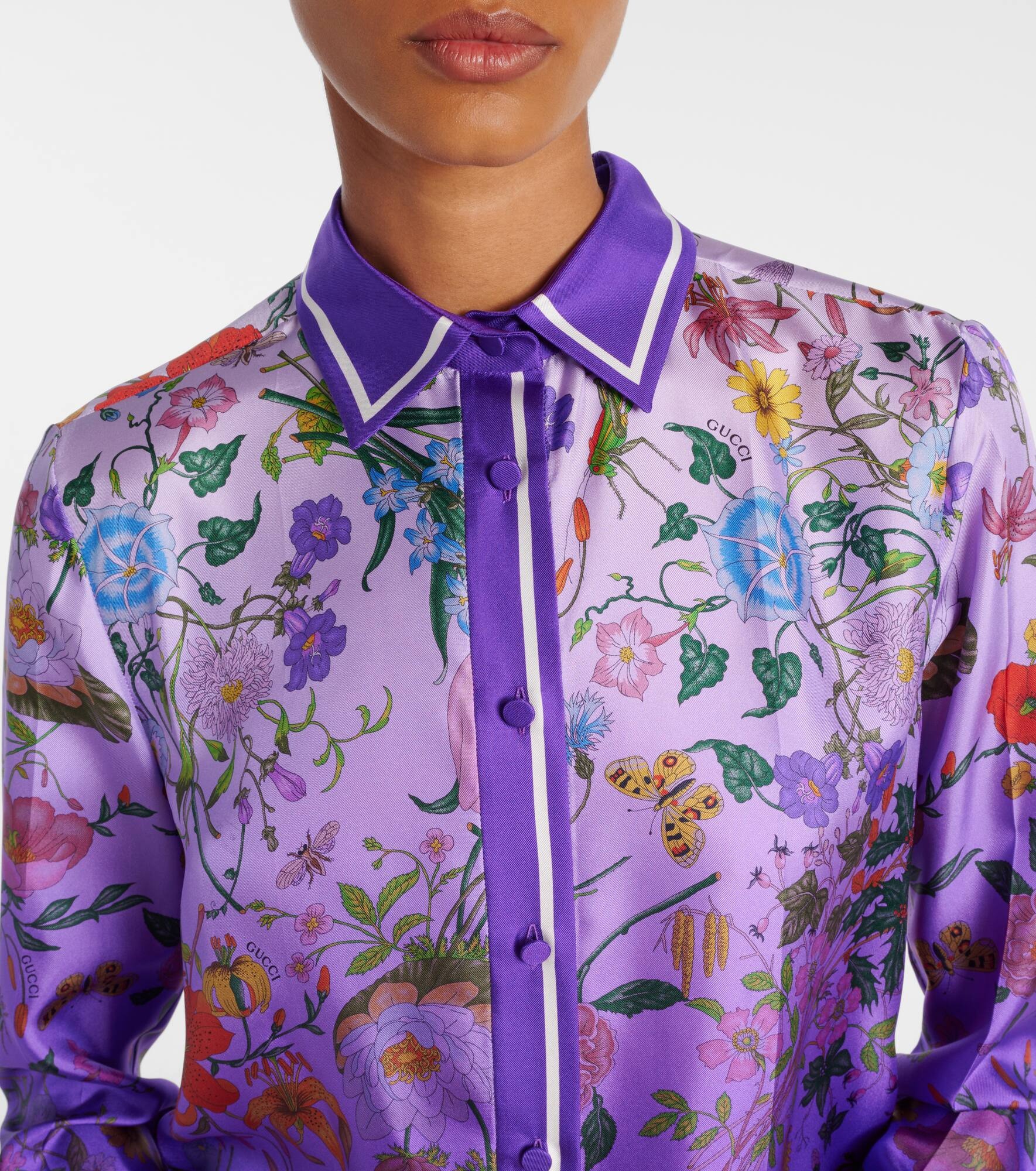 Floral silk shirt - 4