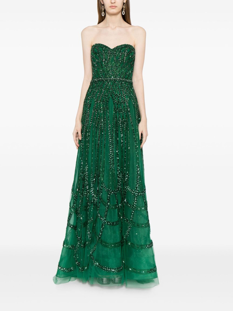 ZUHAIR MURAD bead-embroidered corset gown outlook