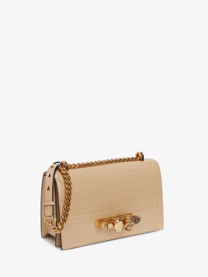 Jewelled Satchel in Sand - 2