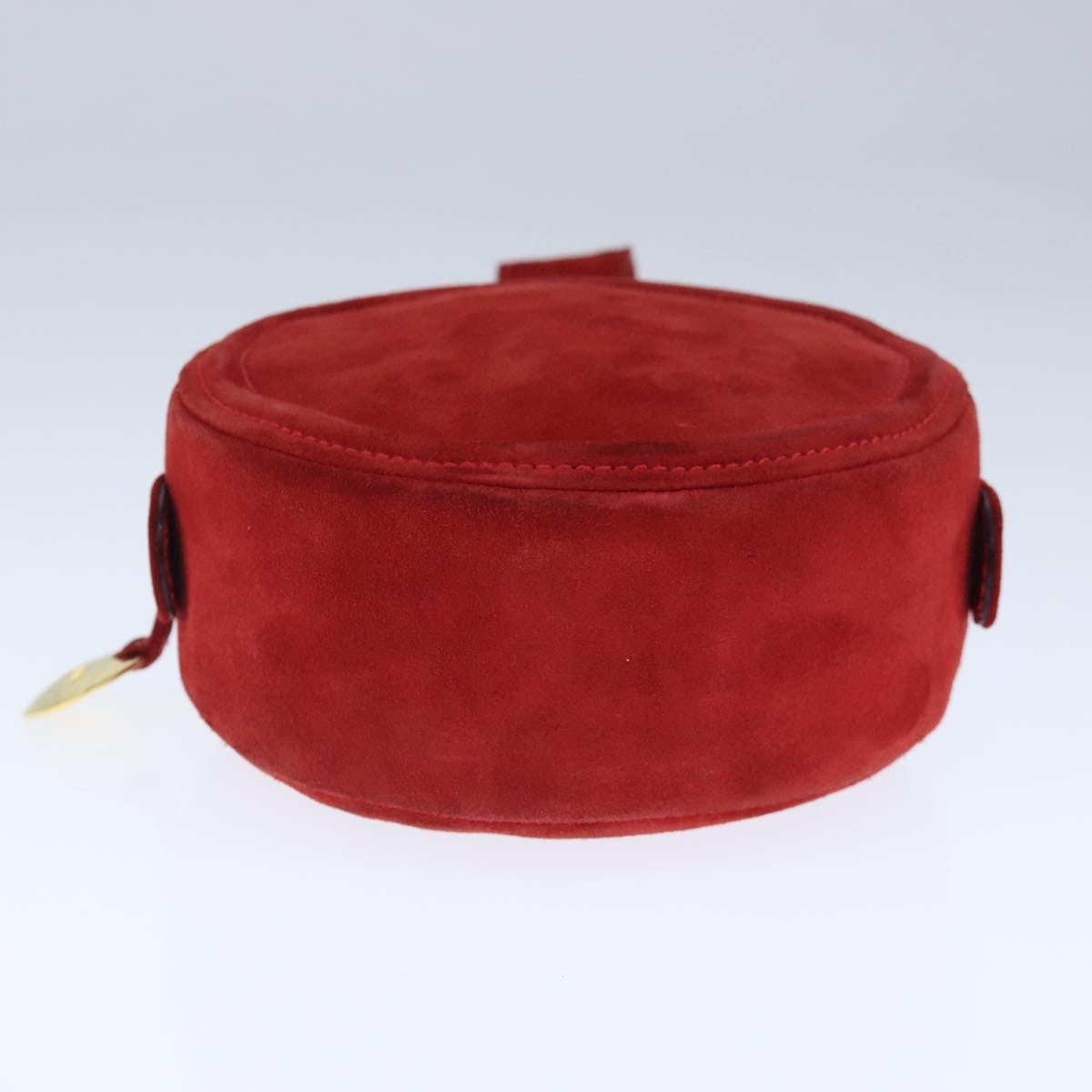 CELINE Hand Bag Suede Red Gold - 9