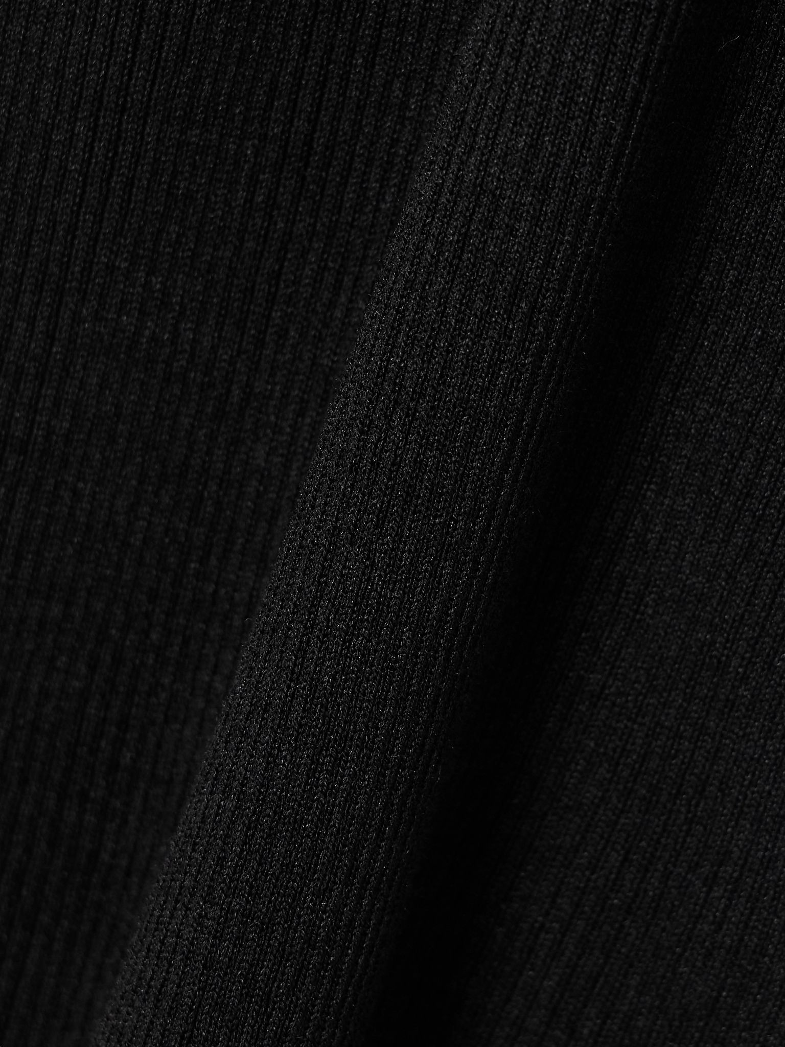 Lottie ribbed silk tank Black - 4
