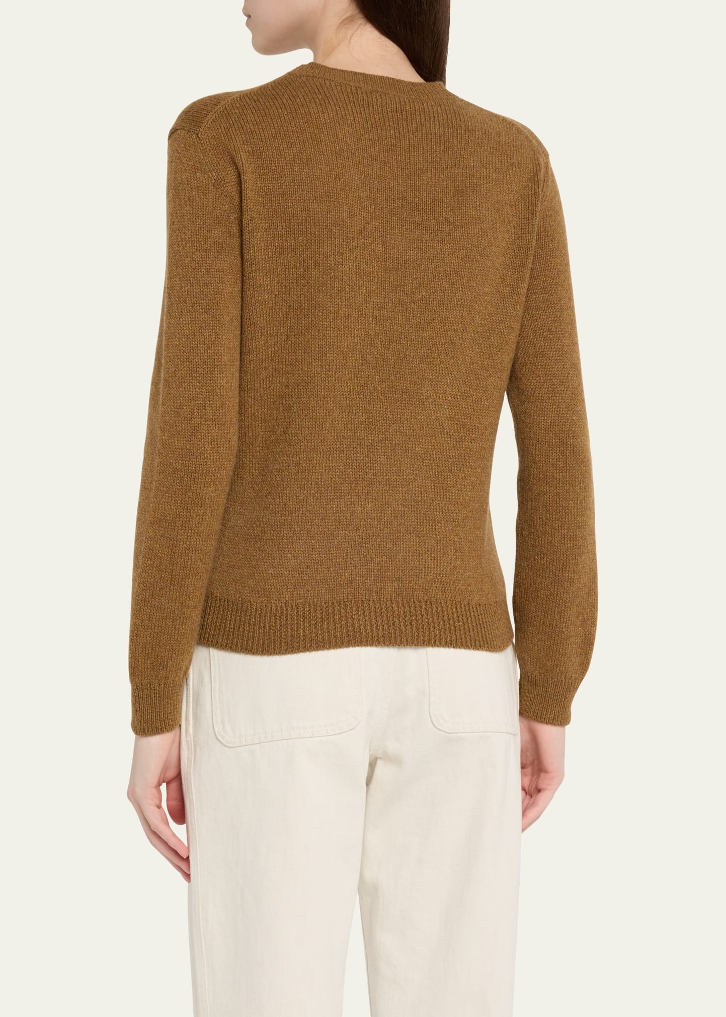 Fobello V-Neck GG 8 Baby Cashmere Sweater - 3