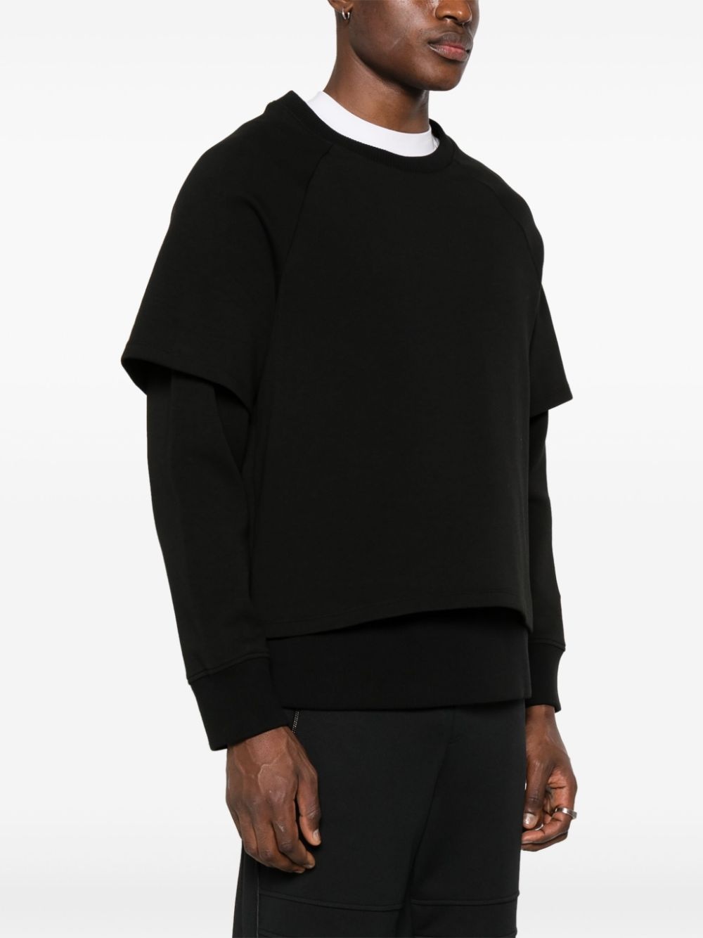 layered jersey sweatshirt - 3