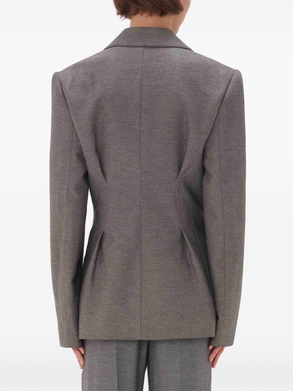 double-breasted hourglass blazer - 4