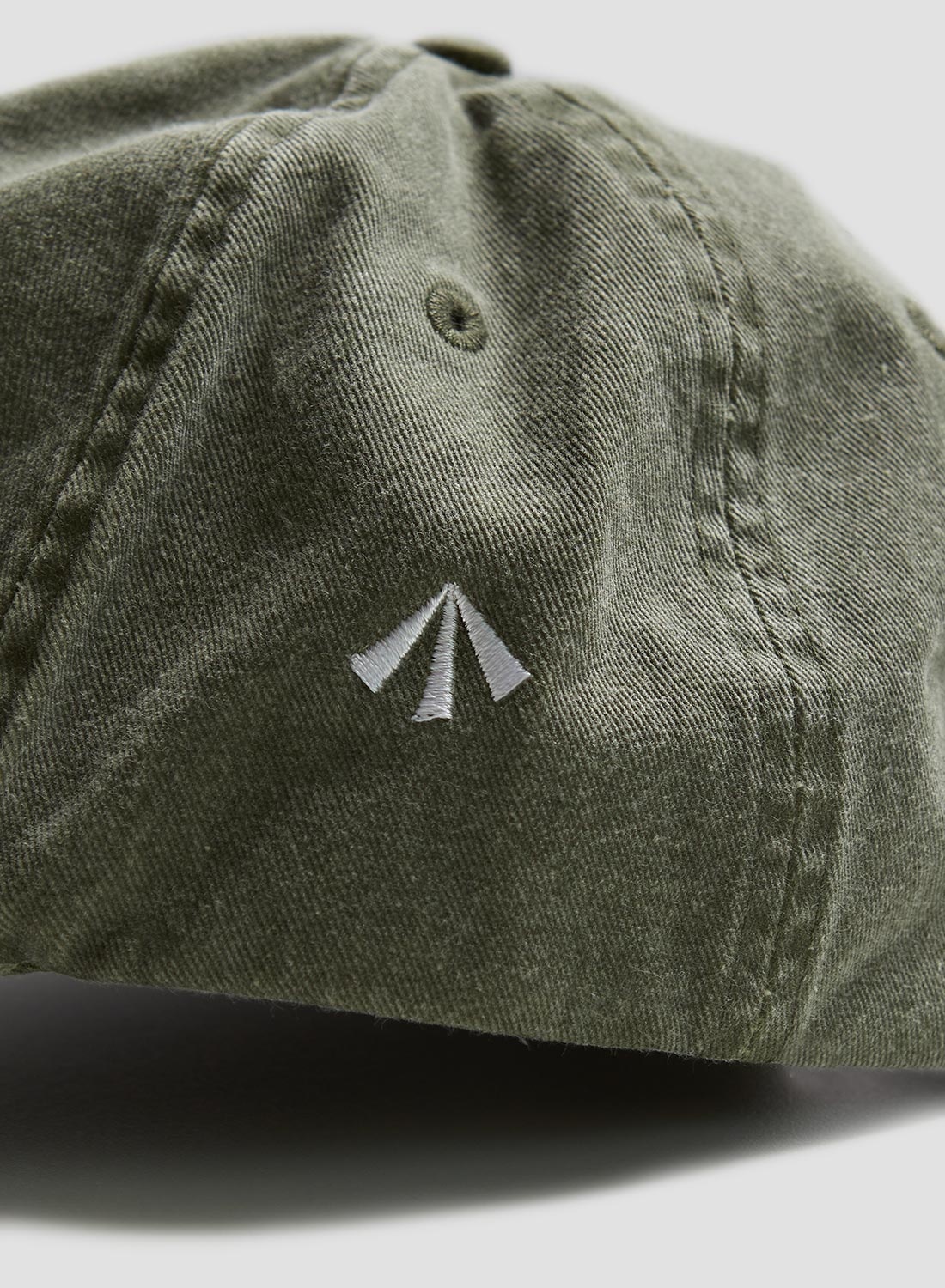 Vintage 6 Panel Cap in Washed Olive - 2