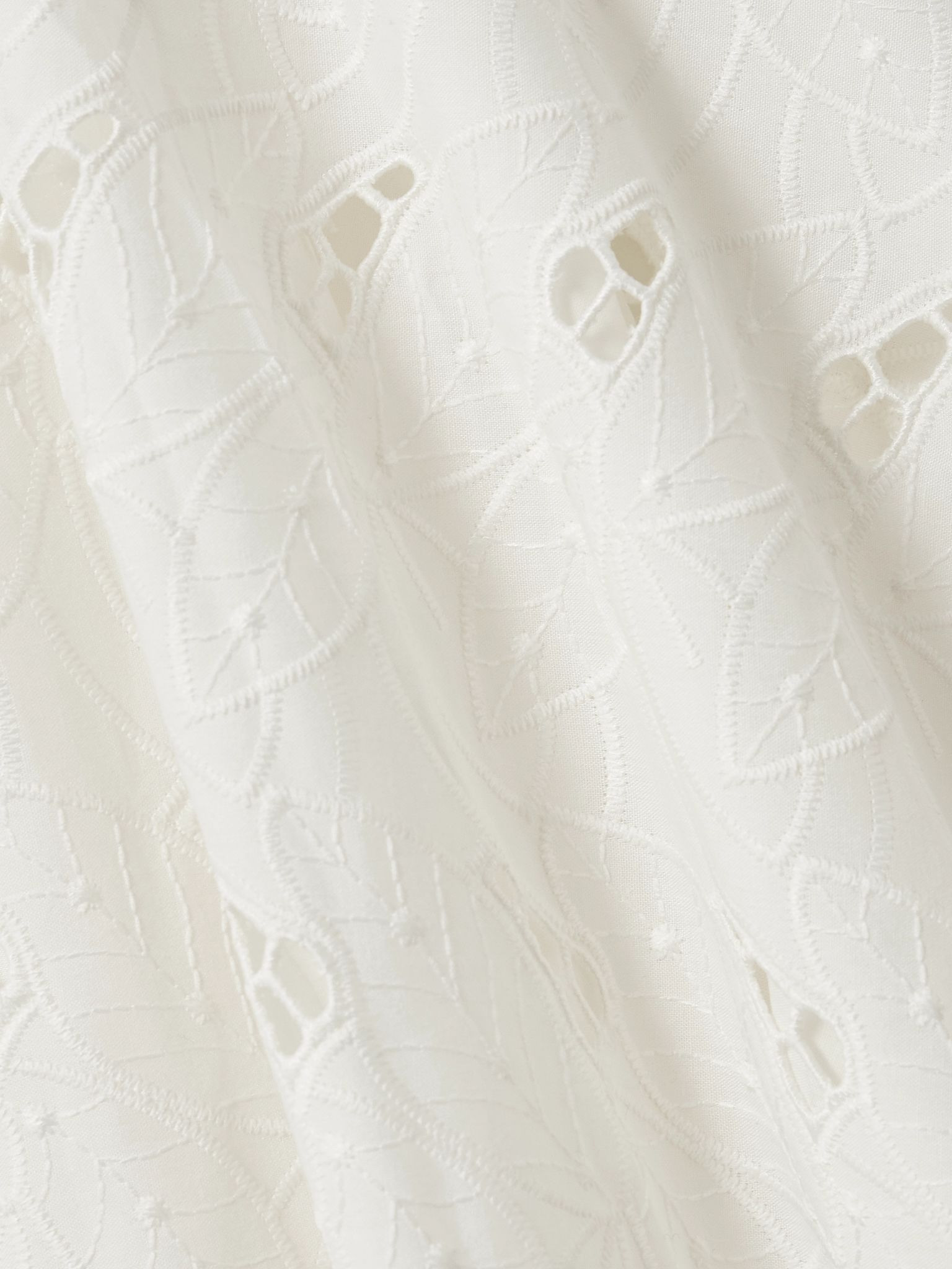 Lovis broderie anglaise poplin mini dress White - 4