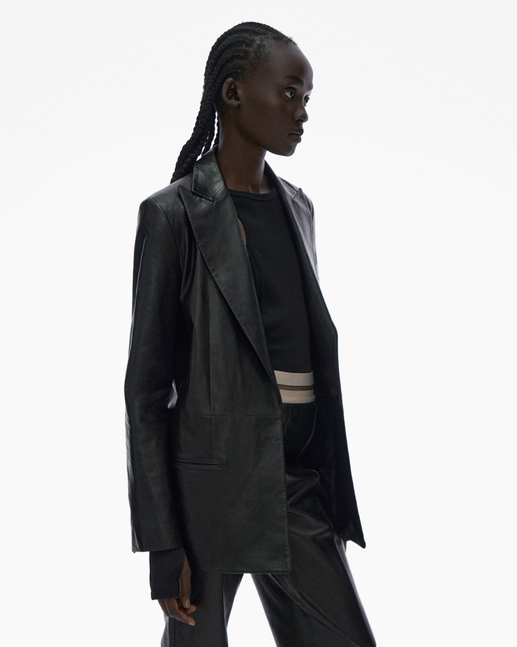 LEATHER BLAZER - 5