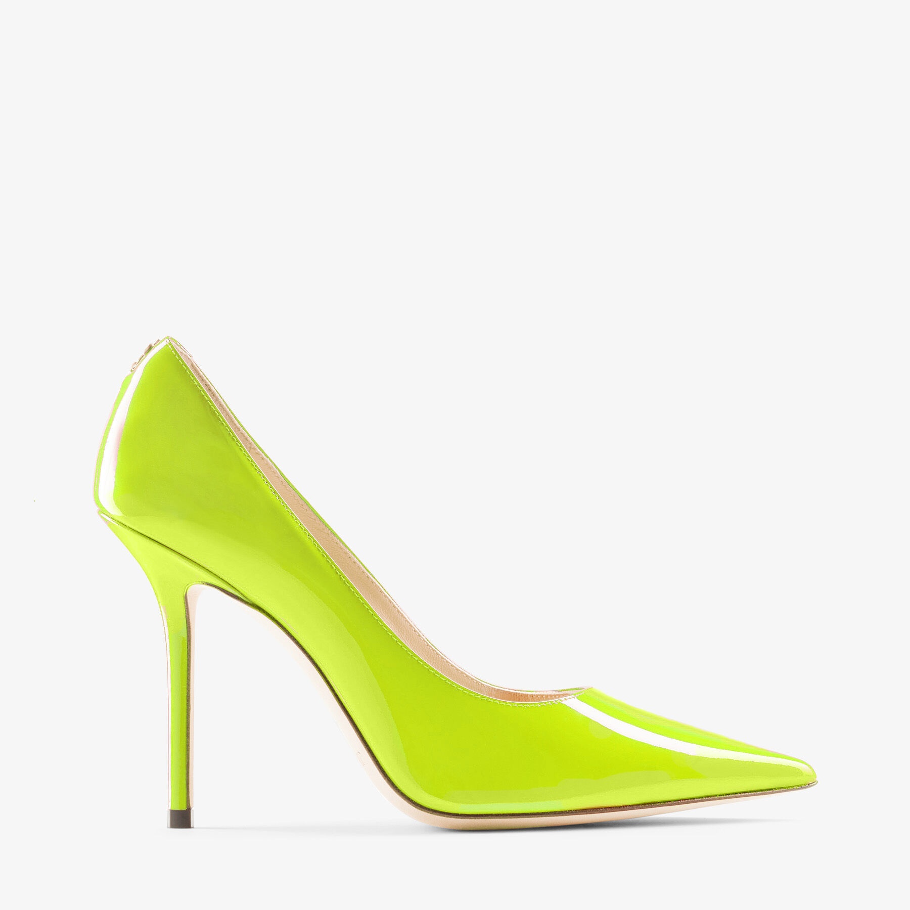 Love 100
Apple Green Patent Leather Pointed-Toe Pumps with JC Emblem - 1