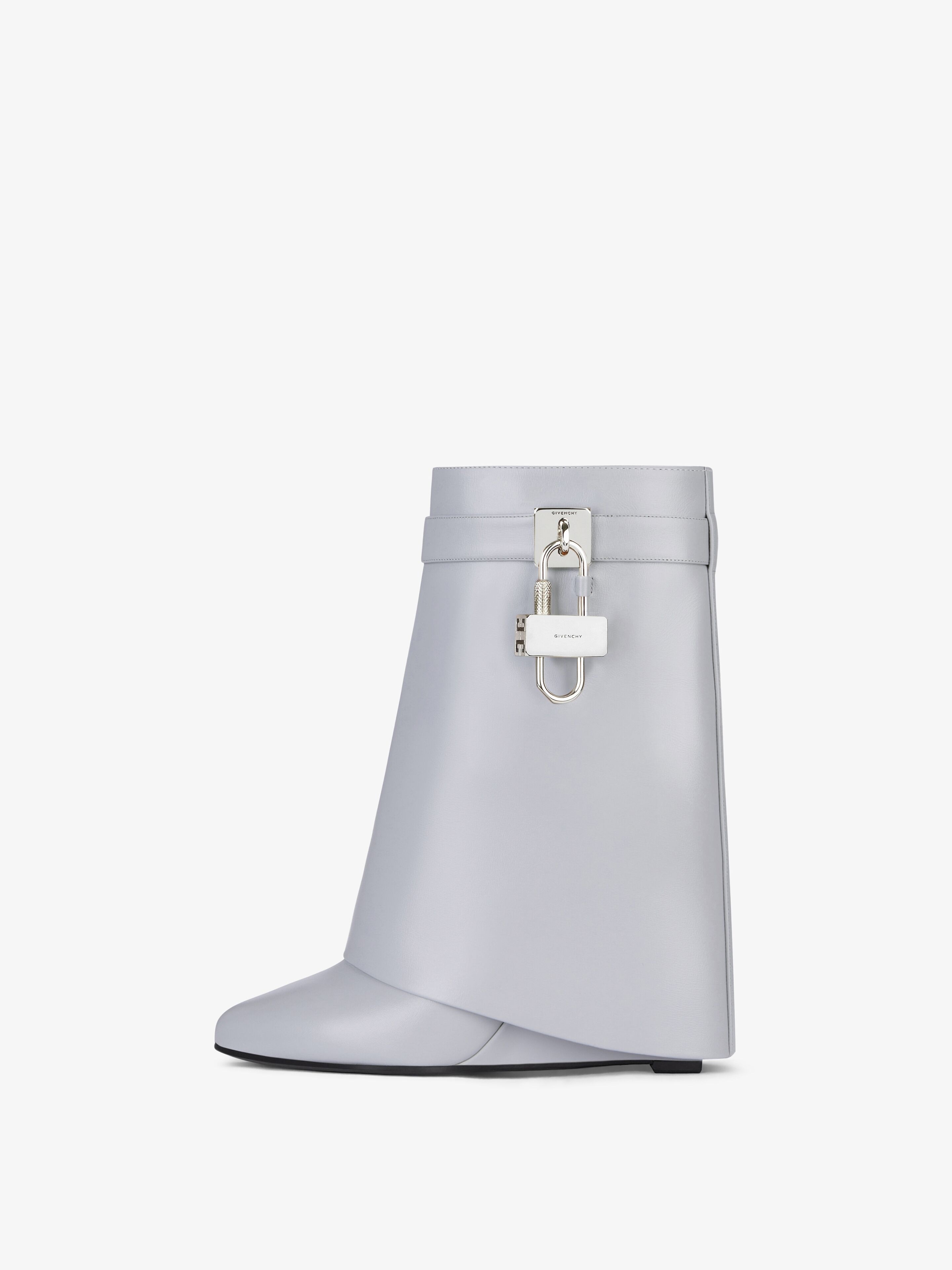SHARK LOCK ANKLE BOOTS IN LEATHER - 4