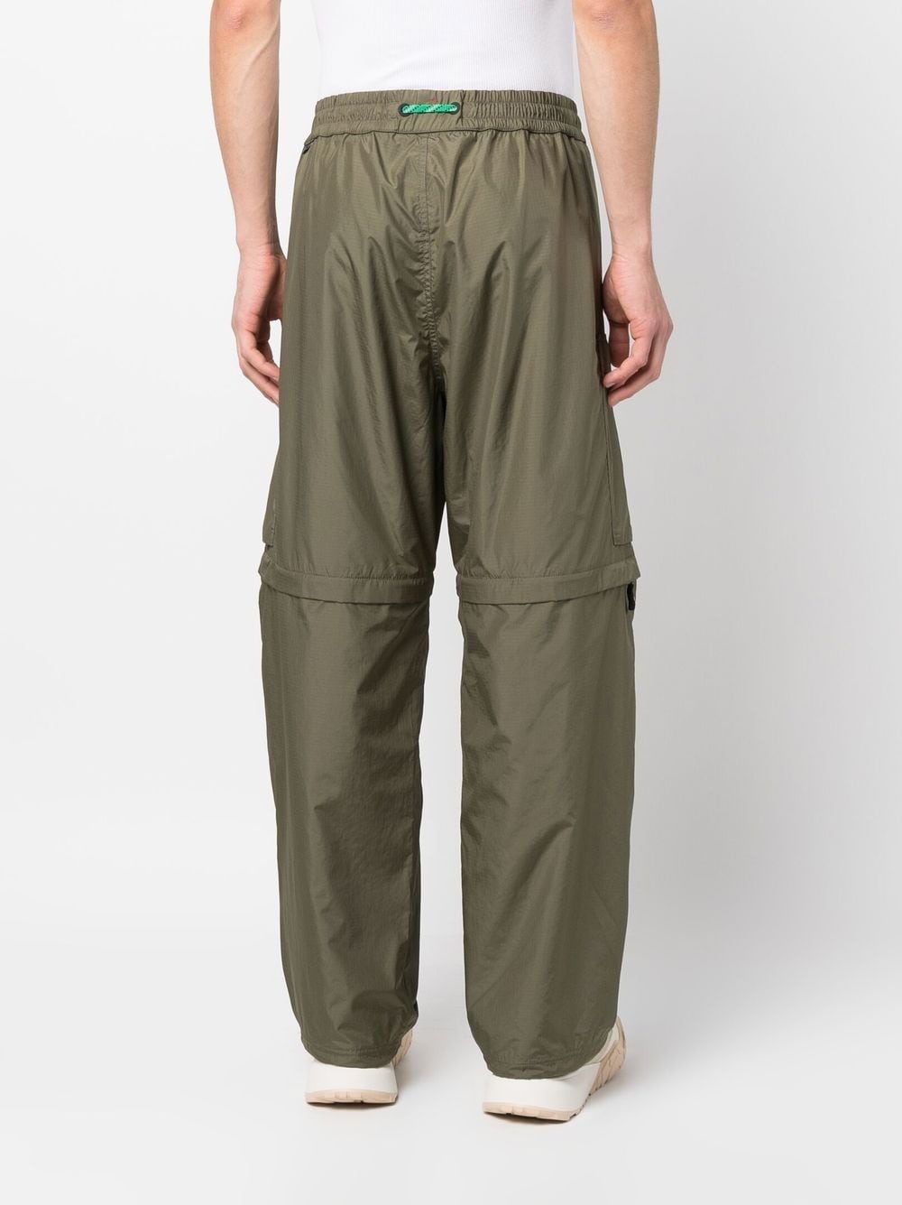 contrast-trim straight-leg trousers - 4