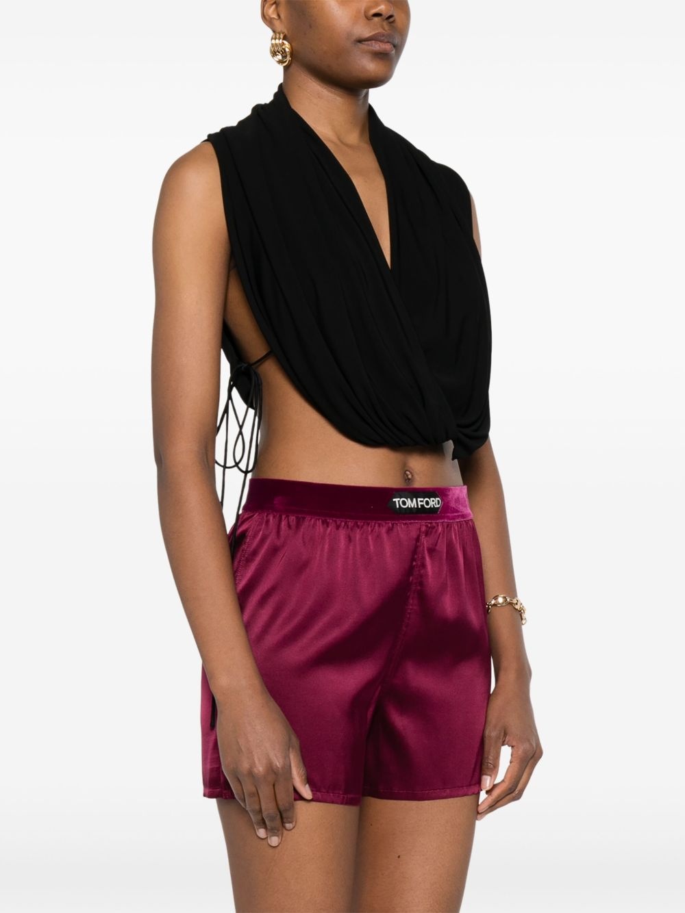 stretch-silk shorts - 3