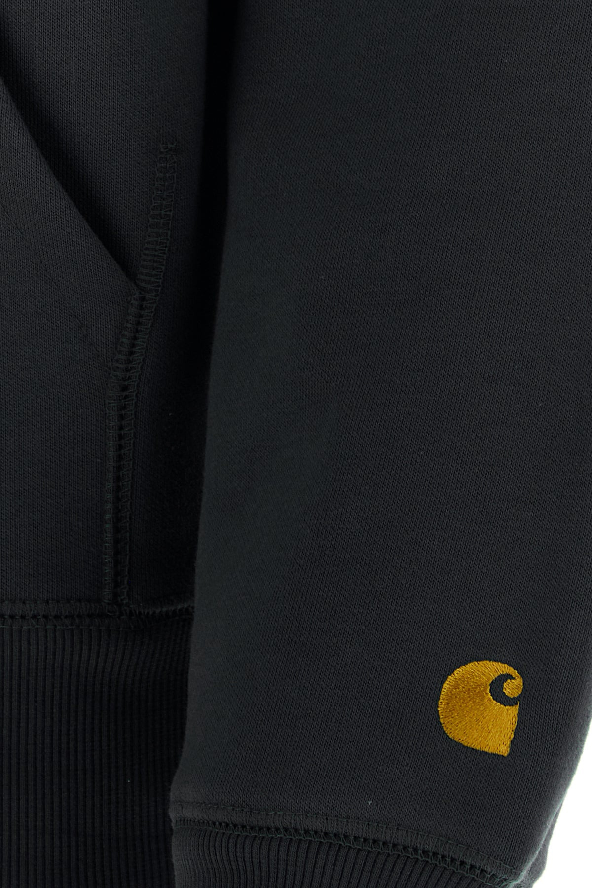 Black cotton blend Hooded Chase Sweat - 3