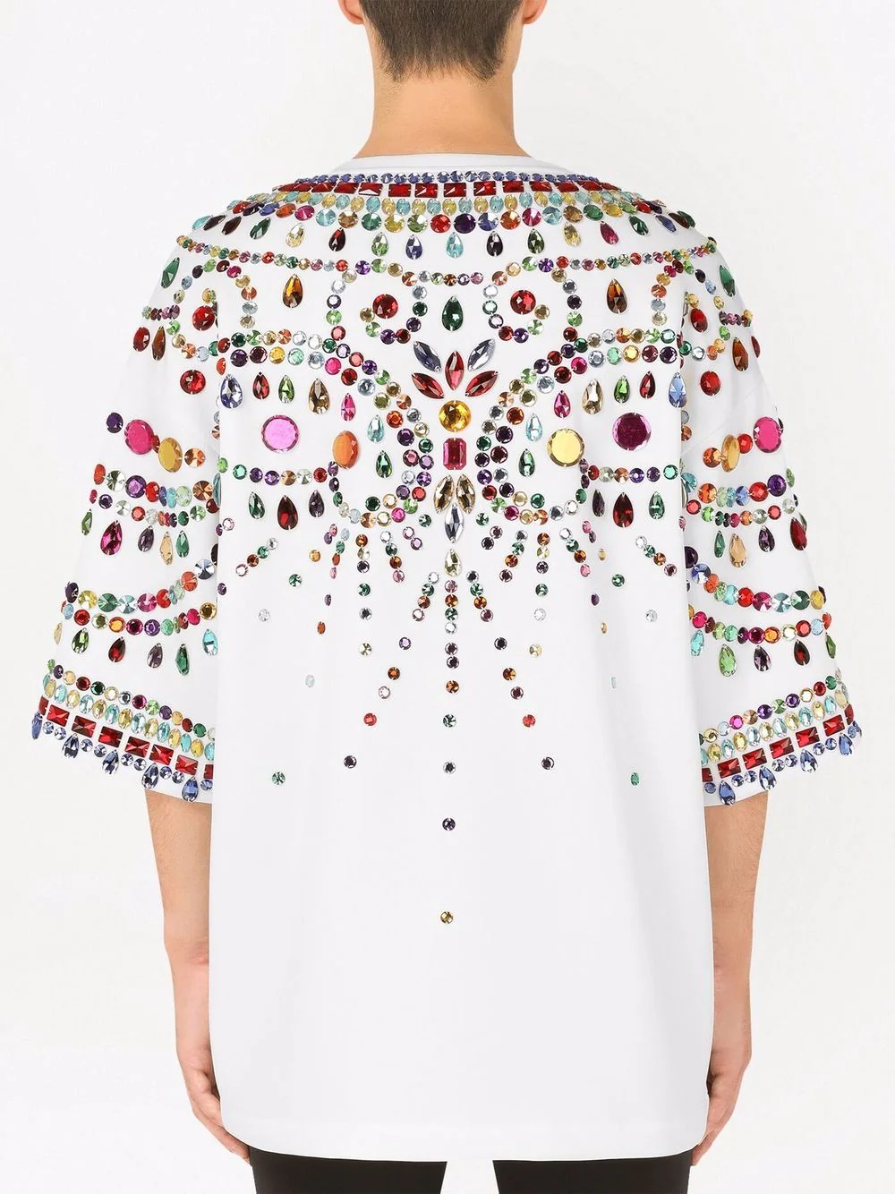 crystal-embellished short-sleeve T-shirt - 4