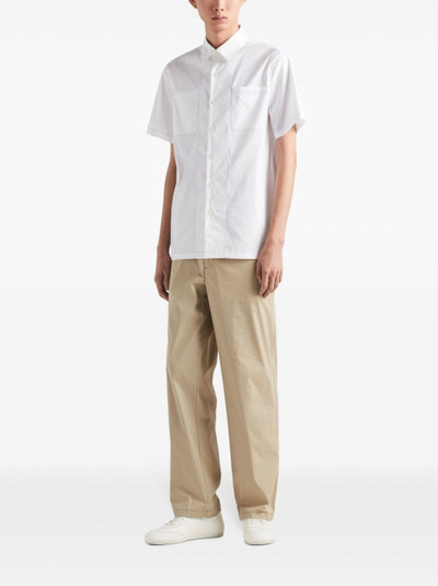 Prada triangle-logo short-sleeve shirt outlook