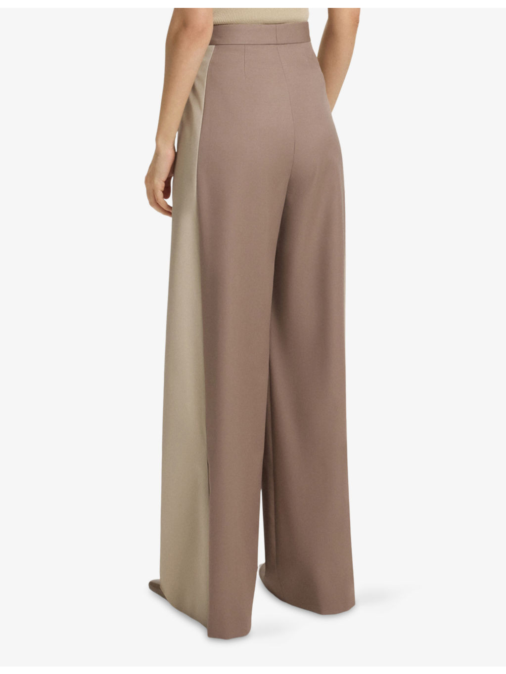 Contrast-Stripe Wide-Leg Virgin-Wool Trousers - 3