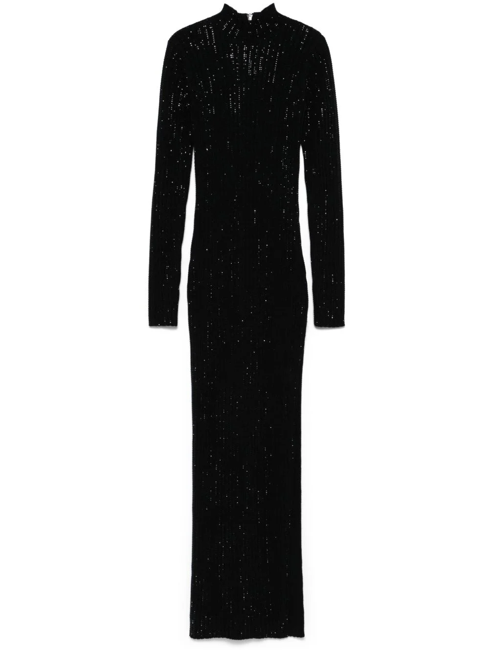 rhinestone knitted maxi dress - 1