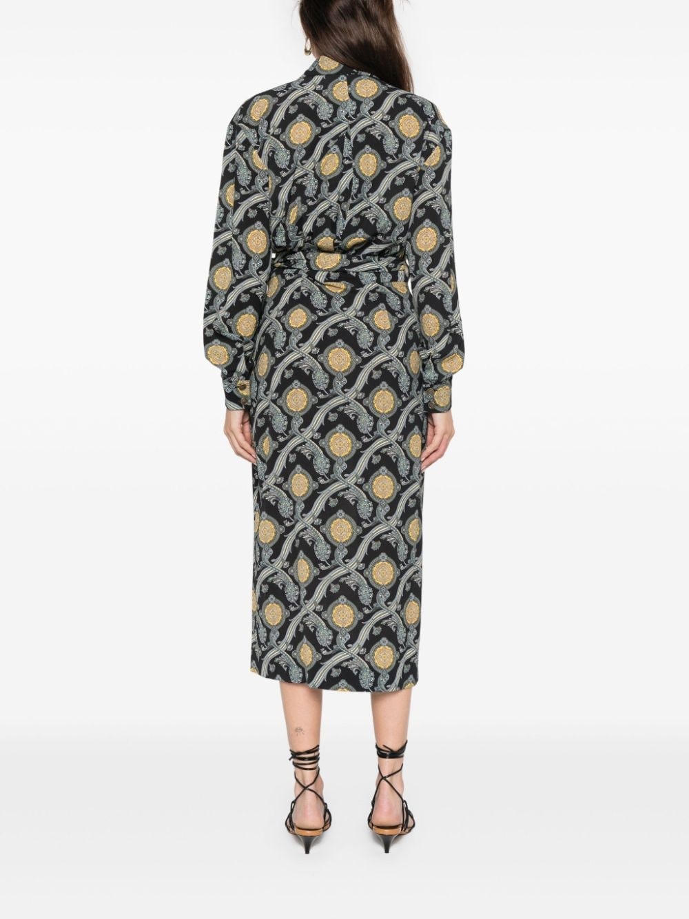 paisley-print midi dress - 4