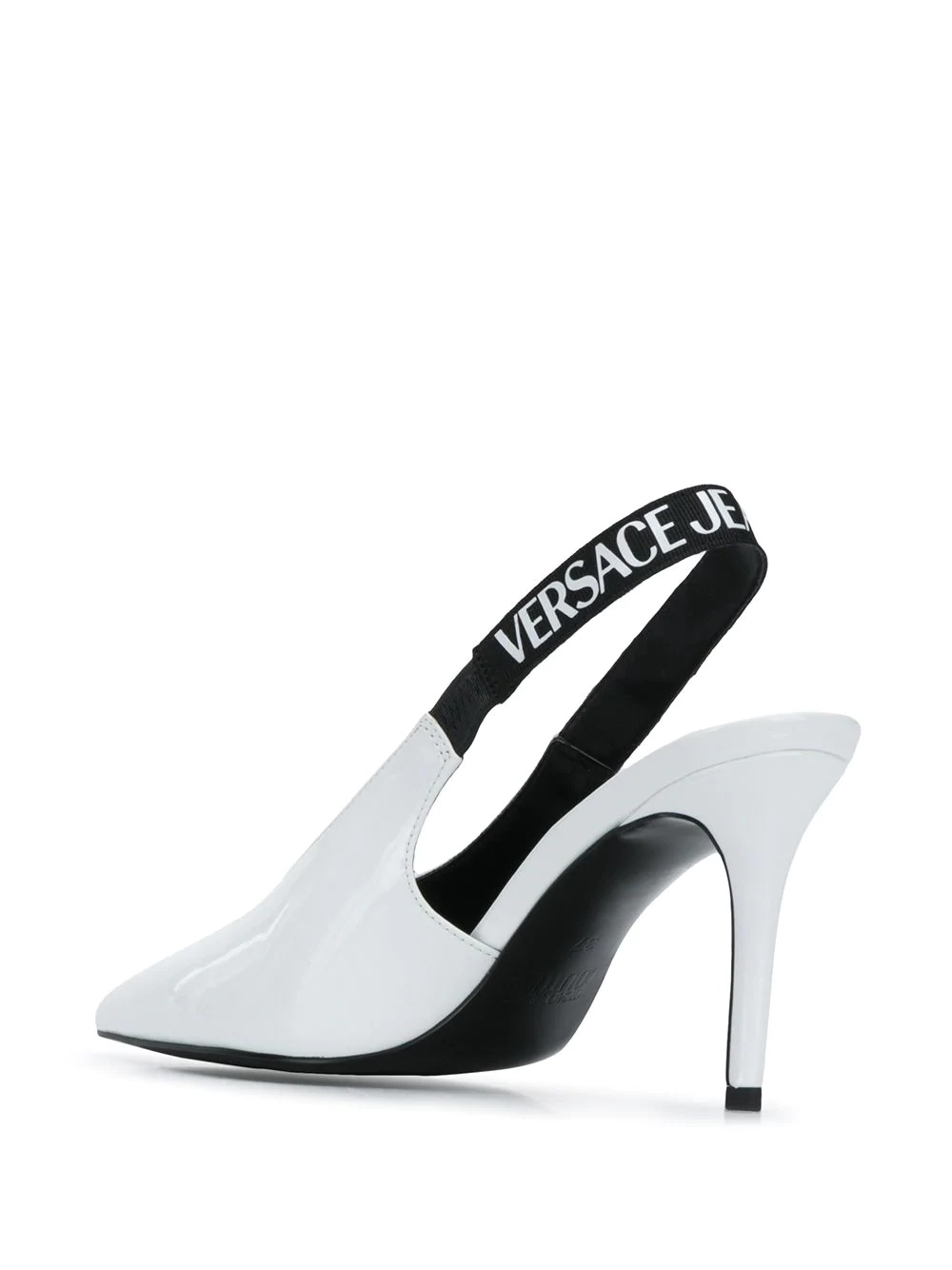 logo strap slingback pumps - 3