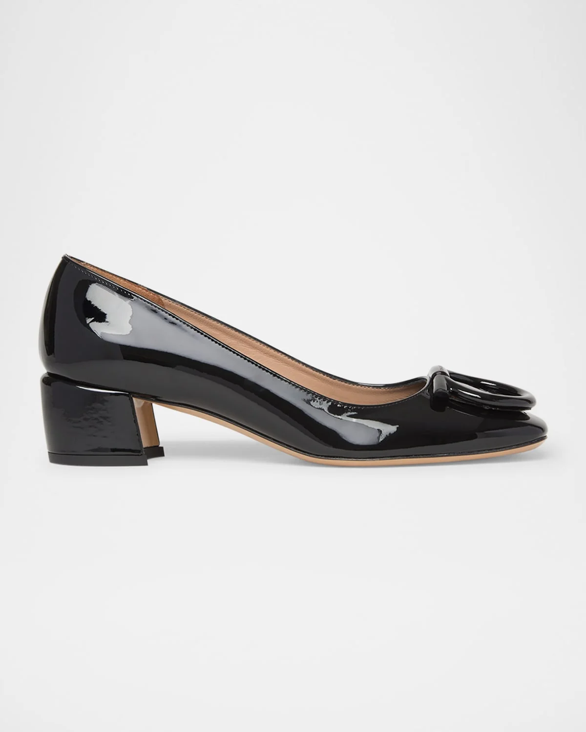 Mara Patent Gancini Block-Heel Pumps - 1