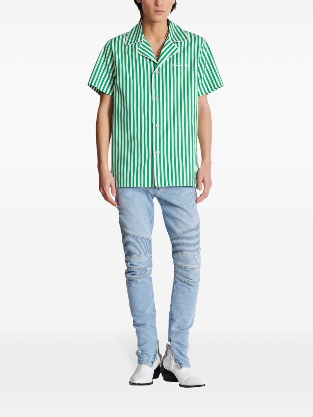 striped cotton pyjama shirt - 2