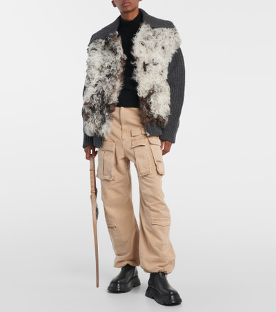 Alanui The Big Chill shearling and wool jacket outlook