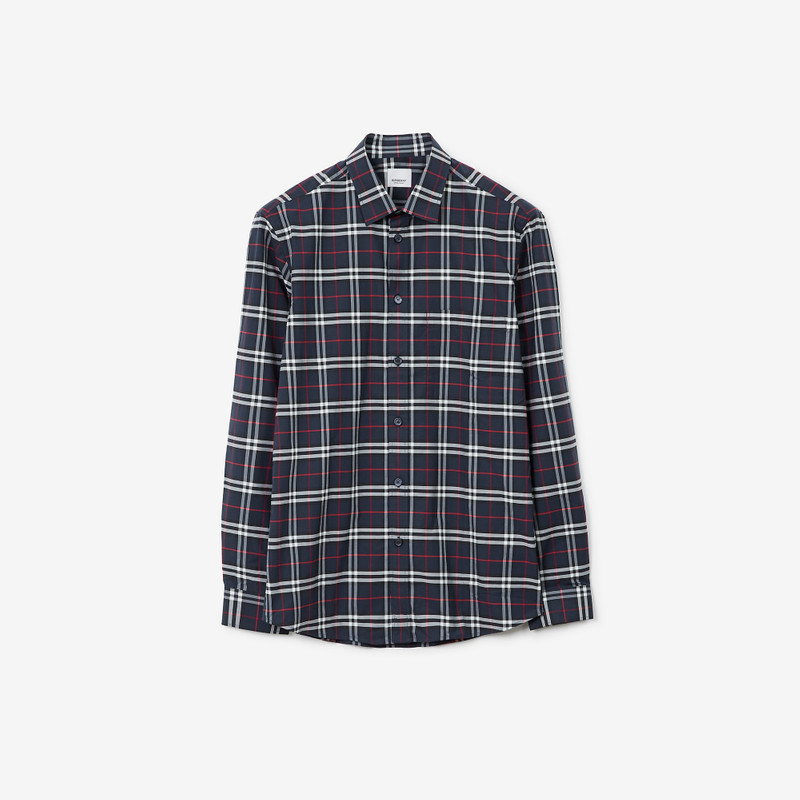 Small Scale Check Stretch Cotton Shirt 1