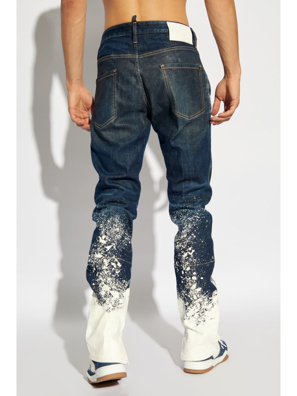 paint-splatter jeans - 4