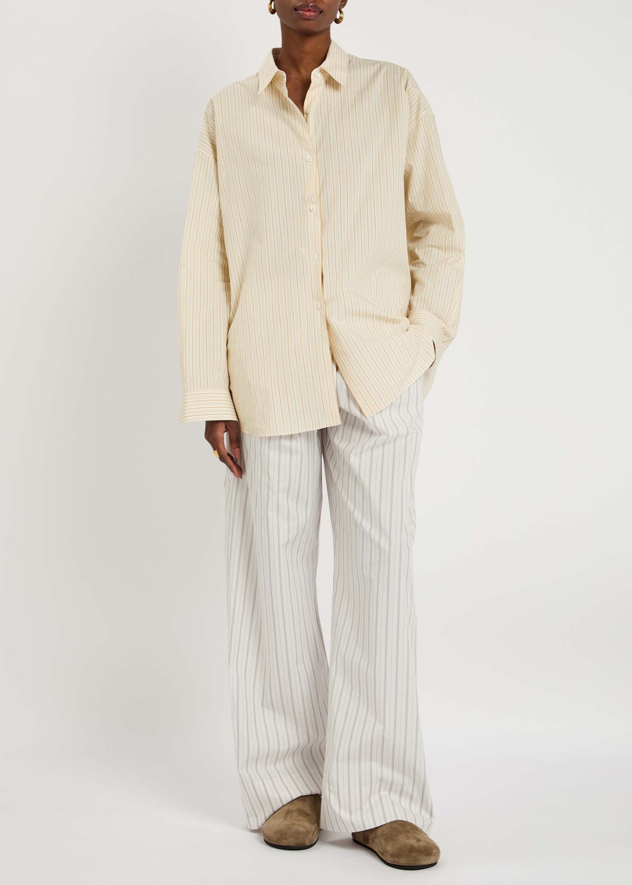 The Row Caster Striped Cotton-poplin Shirt - 4