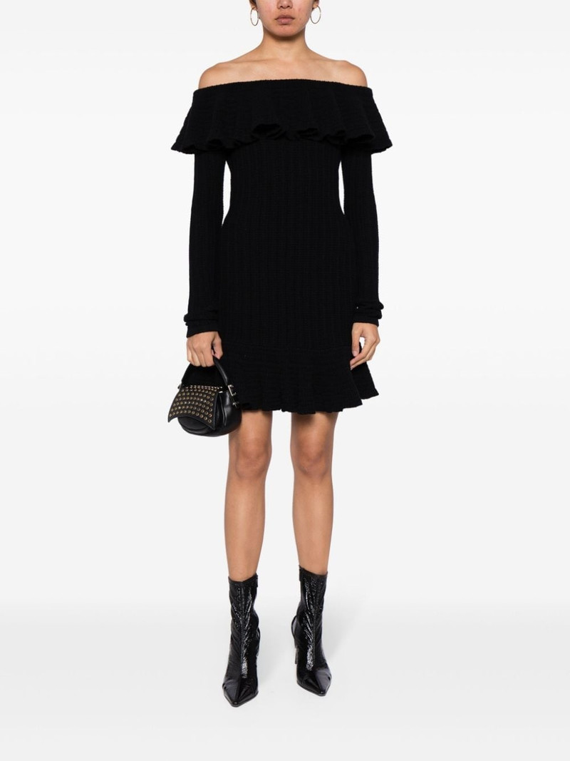 Blumarine square-neck wool minidress outlook